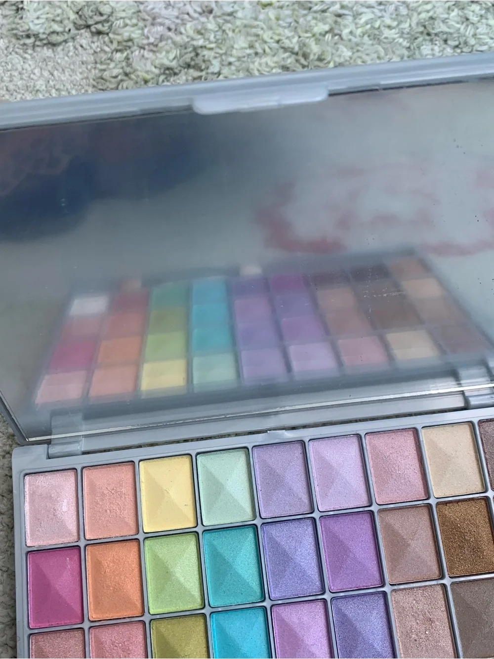 Claire's multi-colored eyeshadow palette with 24 shades